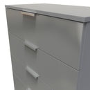 Paris Ready Assembled Chest of Drawers with 5 Drawers  - Uniform Matt & Dusk Grey
