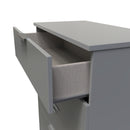 Paris Ready Assembled Chest of Drawers with 5 Drawers  - Uniform Matt & Dusk Grey