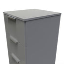 Paris Ready Assembled Tallboy Chest of Drawers with 5 Drawers  - Uniform Matt & Dusk Grey