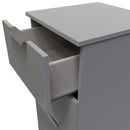 Paris Ready Assembled Tallboy Chest of Drawers with 5 Drawers  - Uniform Matt & Dusk Grey