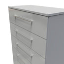 Wellington Ready Assembled Chest of Drawers with 5 Drawers  - Uniform Matt & Dusk Grey