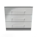 Wellington Ready Assembled Chest of Drawers with 3 Drawers  - Uniform Matt & Dusk Grey