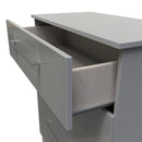 Wellington Ready Assembled Deep Chest of Drawers with 3 Drawers  - Uniform Matt & Dusk Grey