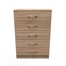 Dakar Ready Assembled Chest of Drawers with 5 Drawers  - Modern Oak