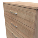 Dakar Ready Assembled Chest of Drawers with 5 Drawers  - Modern Oak
