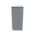 Paris Ready Assembled Deep Chest of Drawers with 3 Drawers  - Uniform Matt & Dusk Grey