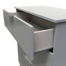 Paris Ready Assembled Deep Chest of Drawers with 3 Drawers  - Uniform Matt & Dusk Grey