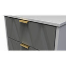 Glitz Ready Assembled Tallboy Chest of Drawers with 5 Drawers  - Shadow Matt & Grey
