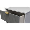 Glitz Ready Assembled Tallboy Chest of Drawers with 5 Drawers  - Shadow Matt & Grey