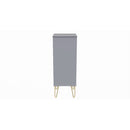 Glitz Ready Assembled Tallboy Chest of Drawers with 5 Drawers  - Shadow Matt & Grey