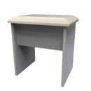 Kingston Ready Assembled Dressing Table Stool  - Dust Grey & Bardolino Oak