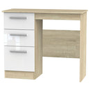 Copenhagen Ready Assembled Dressing Table  - White Matt & Oak