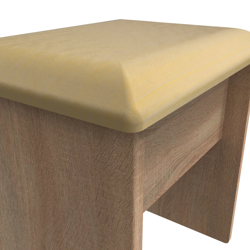 Cairo Ready Assembled Dressing Table Stool  - Bardolino Oak