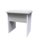 Porto Ready Assembled Dressing Table Stool  - Uniform Gloss & White Matt