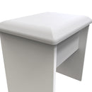 Porto Ready Assembled Dressing Table Stool  - Uniform Gloss & White Matt