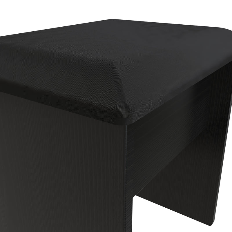 Haiti Ready Assembled Dressing Table Stool  - Black Matt