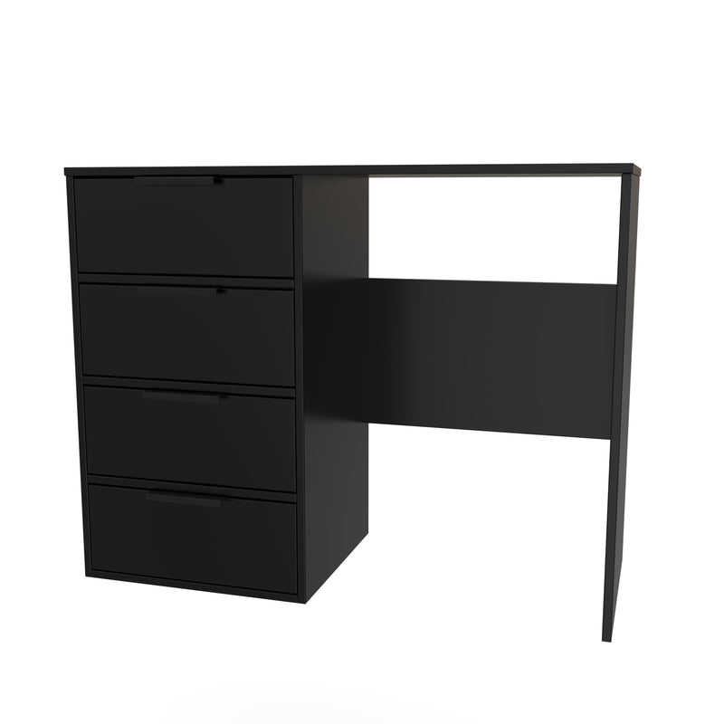 Haiti Ready Assembled Dressing Table with 4 Drawers  - Black Matt