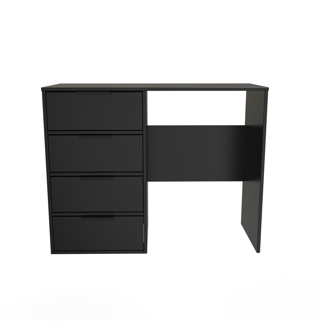 Haiti Ready Assembled Dressing Table with 4 Drawers Black Matt
