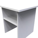 Paris Ready Assembled Lamp Table  - White Matt & White