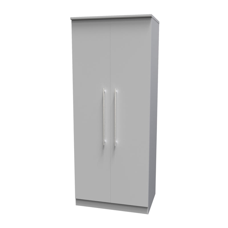 Sofia Ready Assembled Wardrobe with 2 Doors  - Grey Matt