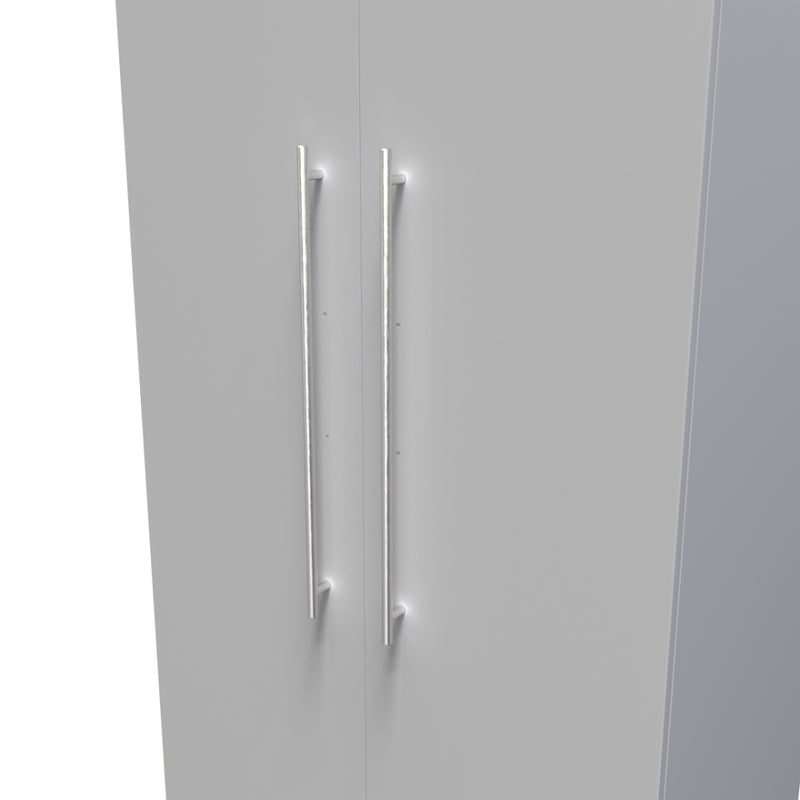Sofia Ready Assembled Wardrobe with 2 Doors  - Grey Matt