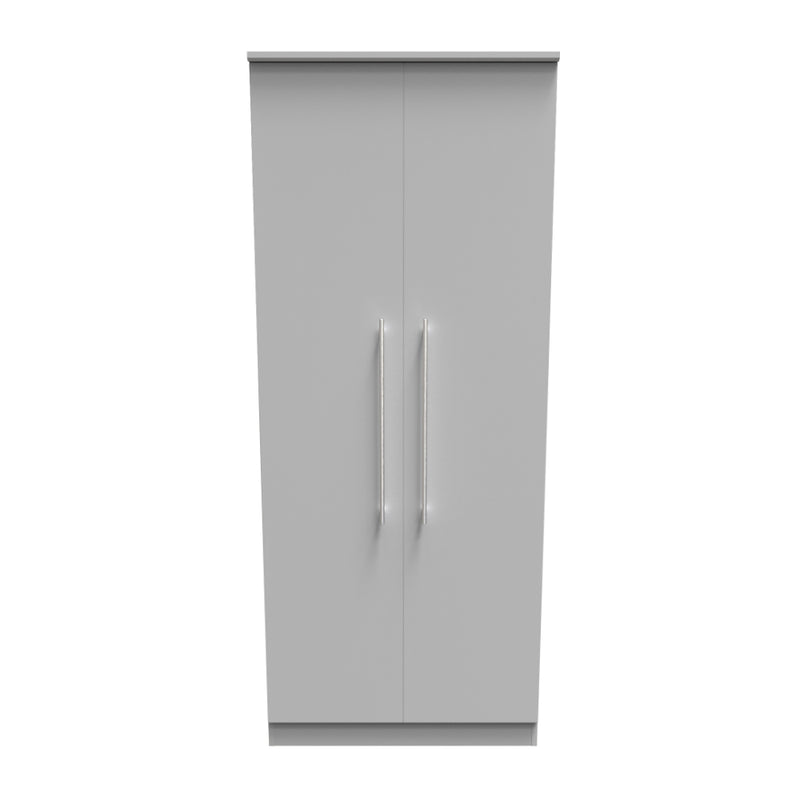 Sofia Ready Assembled Wardrobe with 2 Doors  - Grey Matt