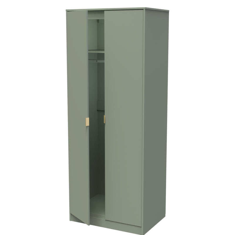 Harare Ready Assembled Wardrobe with 2 Doors Reed Green