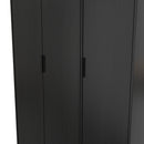 Haiti Ready Assembled Wardrobe with 3 Doors  - Black Matt
