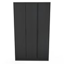 Haiti Ready Assembled Wardrobe with 3 Doors  - Black Matt