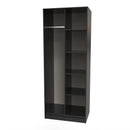 Haiti Ready Assembled Open Wardrobe  - Black Matt