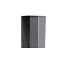 Glitz Ready Assembled Wardrobe with 2 Doors  - Shadow Matt & Grey