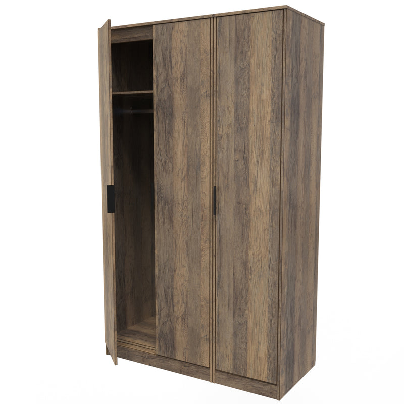 Havana Ready Assembled Wardrobe with 3 Doors  - Vintage Oak