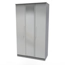 Wellington Ready Assembled Wardrobe with Triple Mirror  - Uniform Matt & Dusk Grey