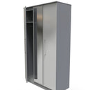 Wellington Ready Assembled Wardrobe with Triple Mirror  - Uniform Matt & Dusk Grey