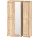 Dakar Ready Assembled Wardrobe with Triple Mirror  - Modern Oak