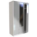 Porto Ready Assembled Wardrobe with Triple Mirror  - Uniform Matt & White Matt