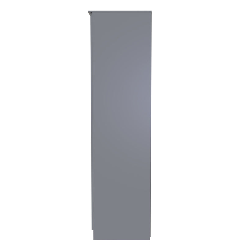 Paris Ready Assembled Wardrobe with 2 Doors  - Uniform Matt & Dusk Grey