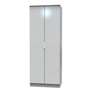 Paris Ready Assembled Wardrobe with 2 Doors  - Uniform Matt & Dusk Grey