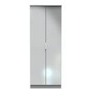 Paris Ready Assembled Wardrobe with 2 Doors  - Uniform Matt & Dusk Grey