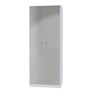 Porto Ready Assembled Wardrobe with 2 Doors  - Uniform Matt & White Matt
