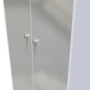 Porto Ready Assembled Wardrobe with 2 Doors  - Uniform Matt & White Matt