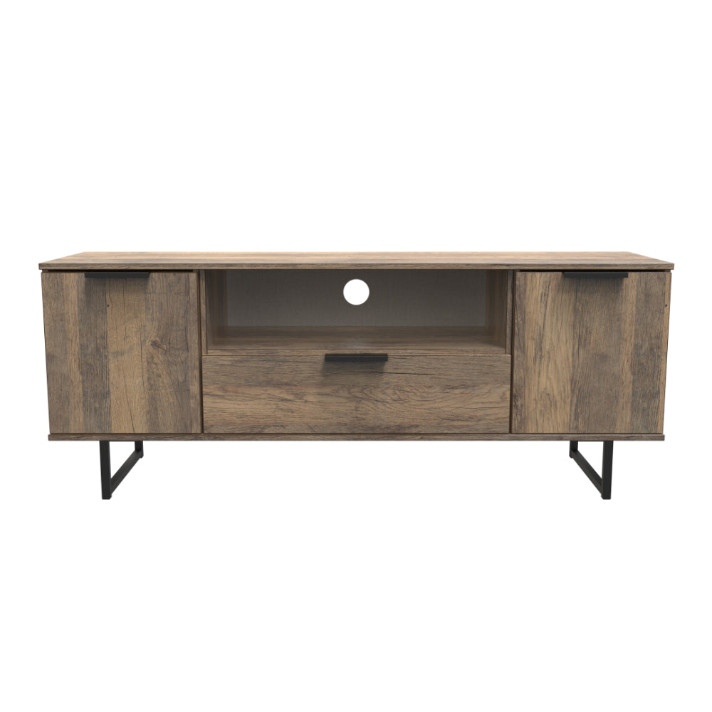 Havana Ready Assembled TV Unit with 2 Doors and 1 Drawer Vintage Oak — free download