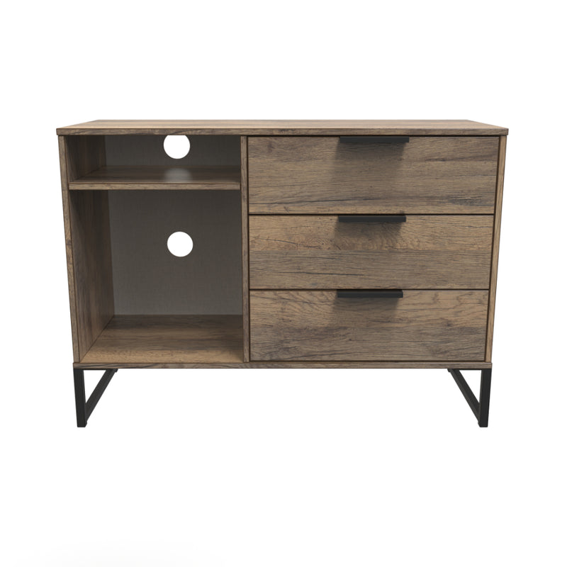 Havana Ready Assembled TV Unit with 3 Drawers  - Vintage Oak