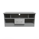 Wellington Ready Assembled TV Unit with 1 Drawer  - Uniform Matt & Dusk Grey