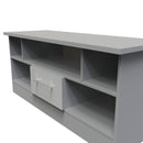 Wellington Ready Assembled TV Unit with 1 Drawer  - Uniform Matt & Dusk Grey