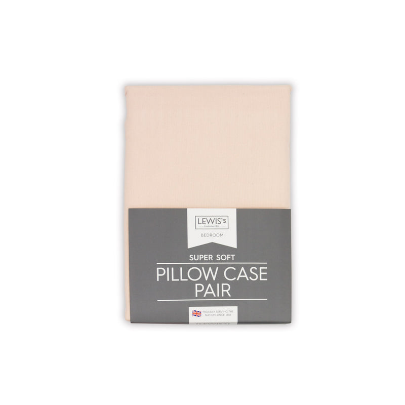 Lewis's Microfibre Sheet Range - Blush