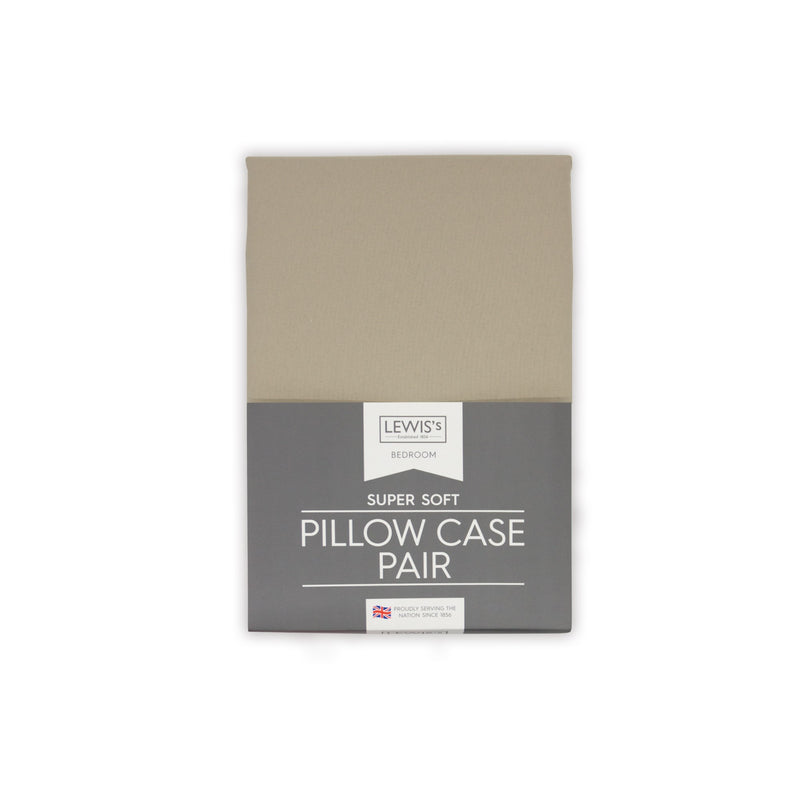 Lewis's Microfibre Sheet Range - Natural