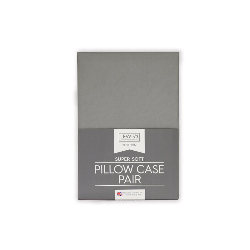 Lewis's Microfibre Sheet Range - Grey
