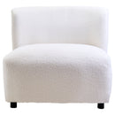 Montreal Ivory Boucle Effect Armless Lounge Chair