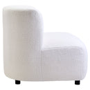 Montreal Ivory Boucle Effect Armless Lounge Chair